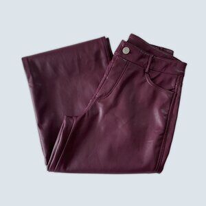 NEW Garage Brooke Faux Leather Straight Pants Sz XS